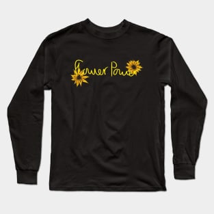 Flower Power // Yellow Handwriting Long Sleeve T-Shirt